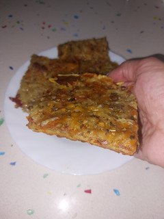 Una foto de Pizza verduras sin tomate