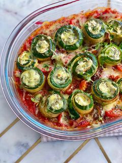Une photo de Roulé de courgettes et au fromage frais