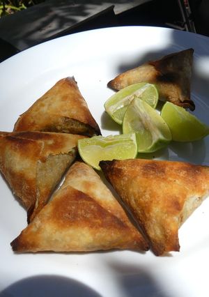 A picture of Charcoal Oven Baked Samosa.