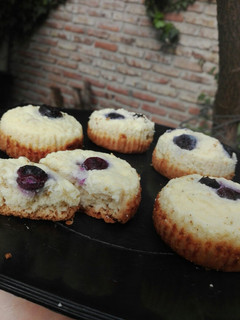 Una foto de Tartitas de ricota con arándanos de la película valiente!