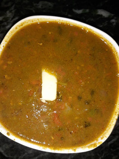 A picture of Spinach carrot soup cum veggie.