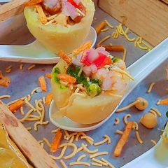Aalo handi chaat A picture of Aalo handi chaat.