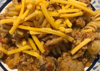 Fast Cooking Methods One Pot Ground Turkey  Rotini Yummy