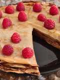 Chocolate Raspberry Crêpe Cake