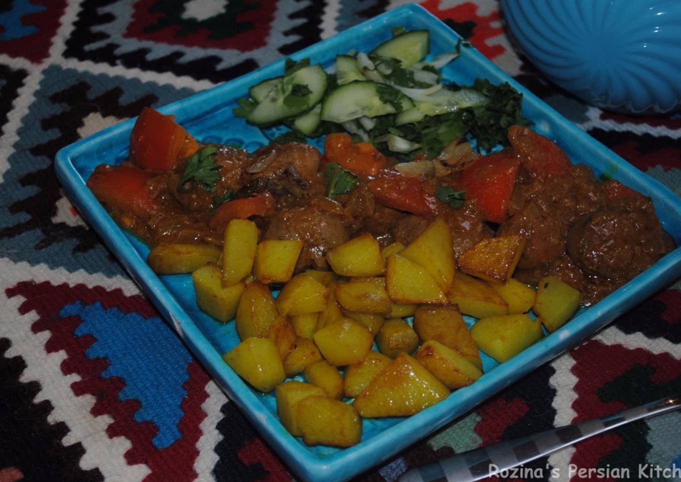 Persian lamb kidneys with tomato sauce