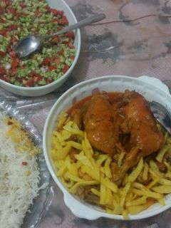 عکسی از دستور خورشت مرغ 🍗