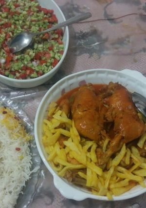 عکسی از دستور خورشت مرغ 🍗