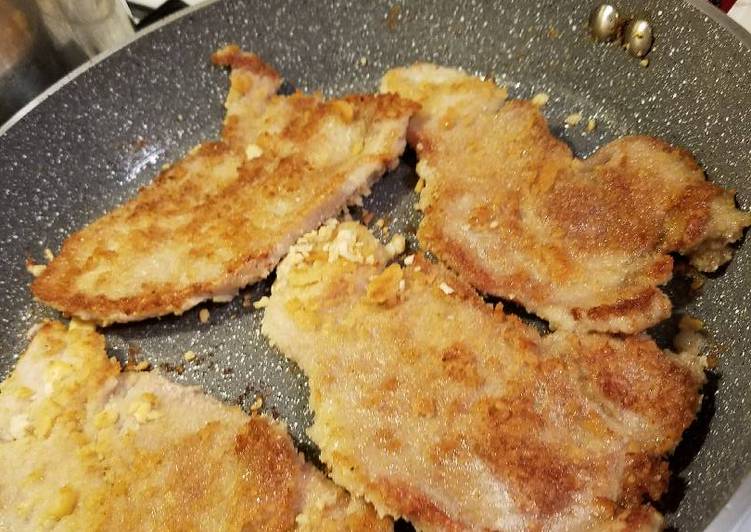 Easiest Way to Make Homemade No Egg Cracker Crusted Pork Chops