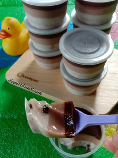 Foto resep Puding lapis oreo milo coklat