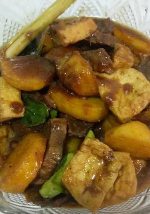 Foto resep Semur daging, tahu dan kentang