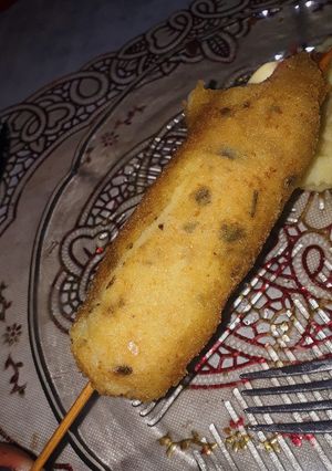 Una foto de Bastoncitos de salchicha y papa ☺paso a paso