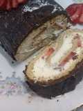 Pionono con fresas y crema chantilly