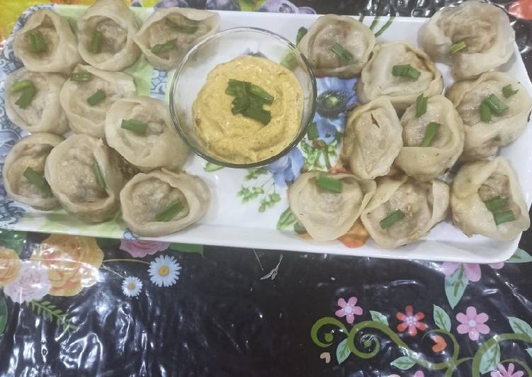 Recipe of Award-winning Steamed and crusty veg momos