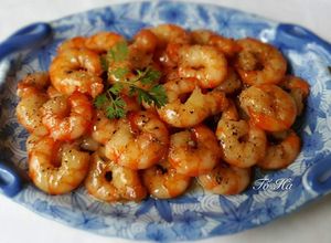 Hình của món TÔM SẮT rim mặn-ngọt.