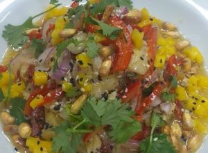 Una foto de Ceviche de Mero con pulpa de maracuyá