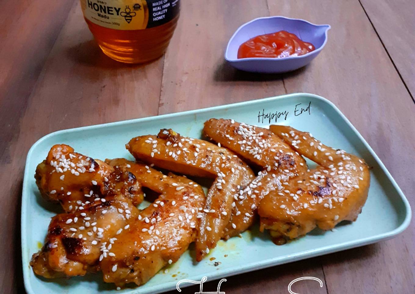 Honey Sesame Chicken Wings (Sayap Panggang Madu Wijen)