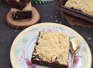Foto resep Streusel Banana Brownies