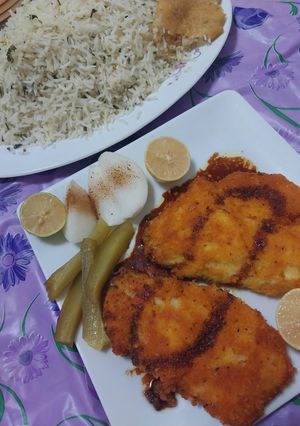 عکسی از دستور سبزی پلو با ماهی(تیلا پیلا)😋