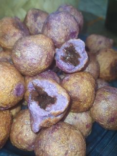 Foto resep Bola bola ubi ungu isi coklat