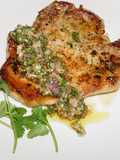 Pork Chops with Cilantro Sauce