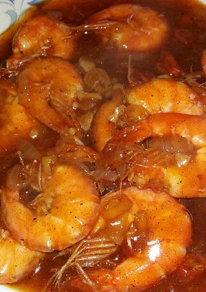 Foto resep Udang asem manis pedas lada hitam