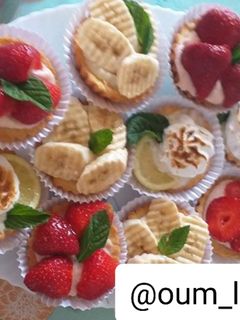 صورة لوصفة ميني تارت بالفواكه 🍌🍓🍋