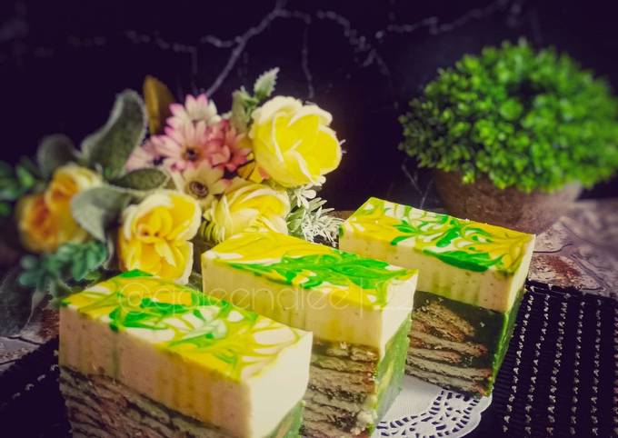 Resipi Kek Batik Pandan Cheese Tanpa Telur Oleh Leeina Qaliena Cookpad