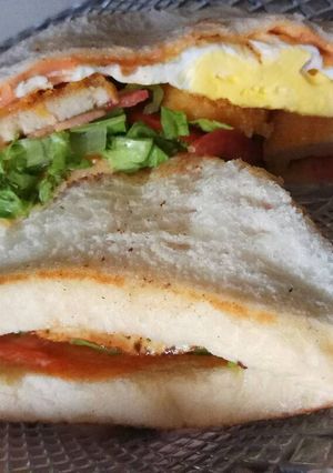 Foto resep Chicken Nugget & Egg Sandwich Simple