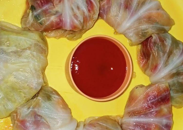 Healthy Recipe of Steamed minced meat Cabbage Rolls