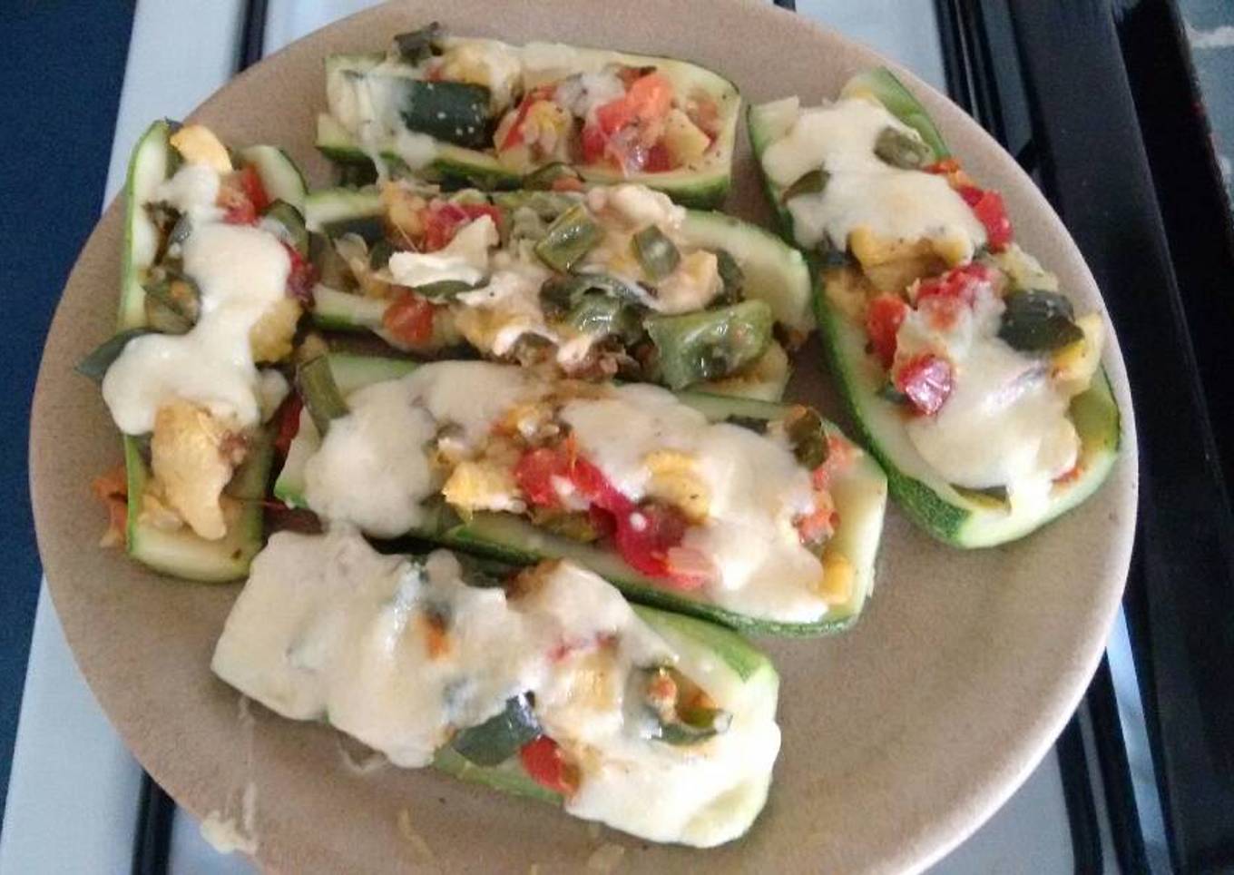 Calabacitas rellenas. ॐ