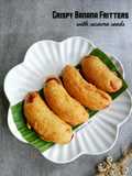 Crispy banana fritters with sesame seeds
