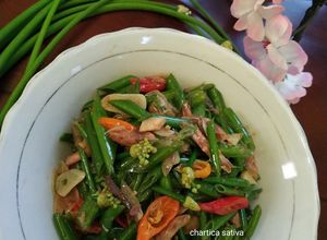 Foto resep Oseng bunga bawang (belalo) ikan asin
