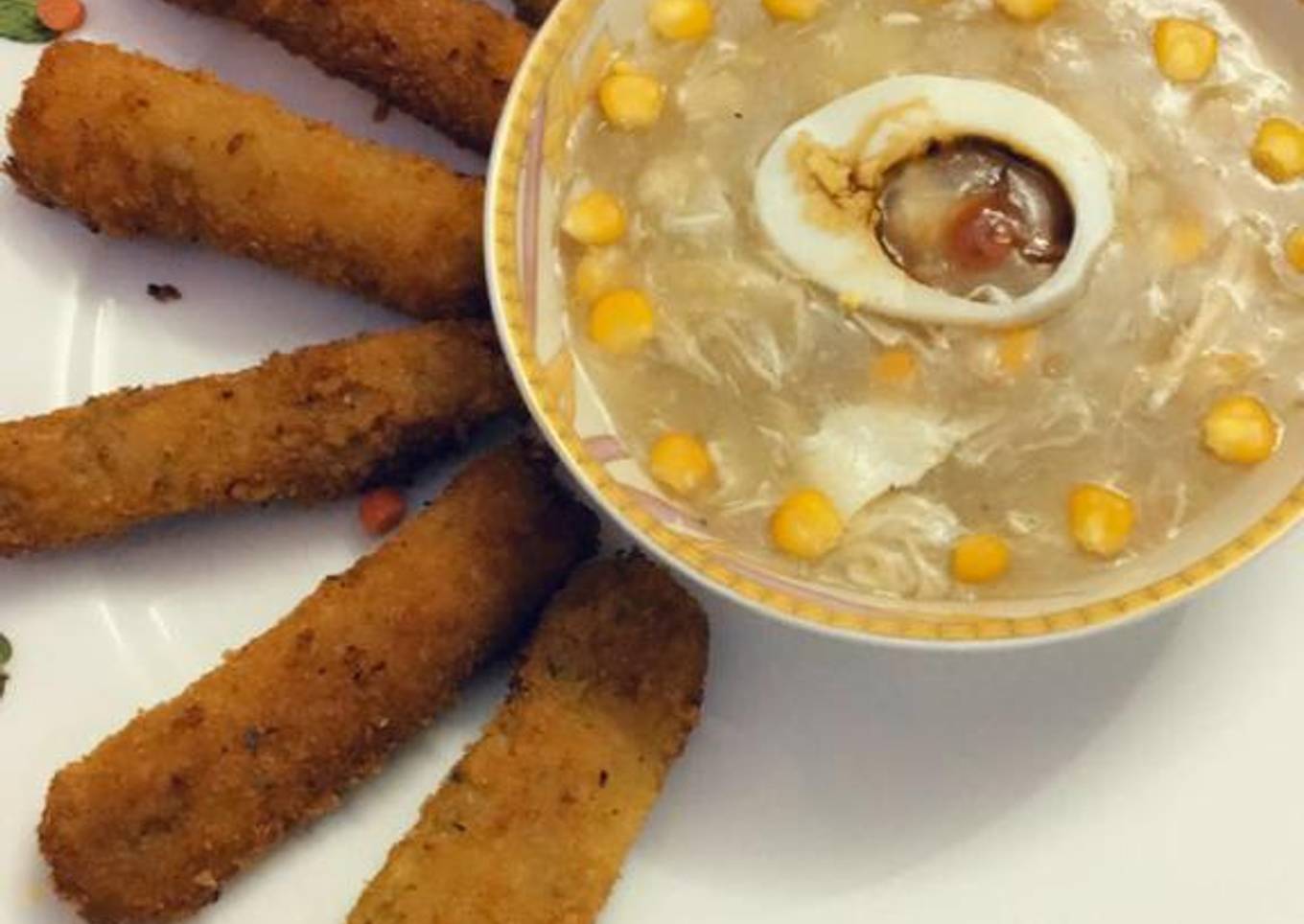 Cheese and chicken sticks