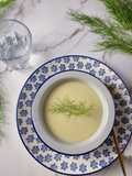 Crema de colinabo, hinojo y manzana