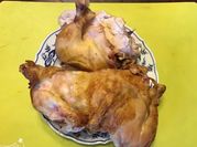 A picture of rotisserie chicken bones