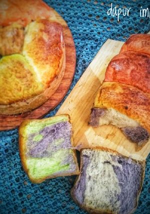 Foto resep Easy milk bread (rainbow)