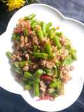 250) tumis buncis daging nabati (vegan)