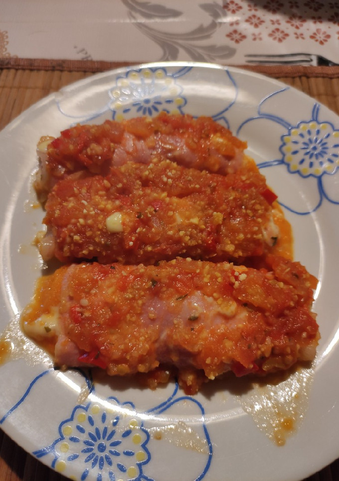 Una foto de Canelones de calabacín saludables sin masa
