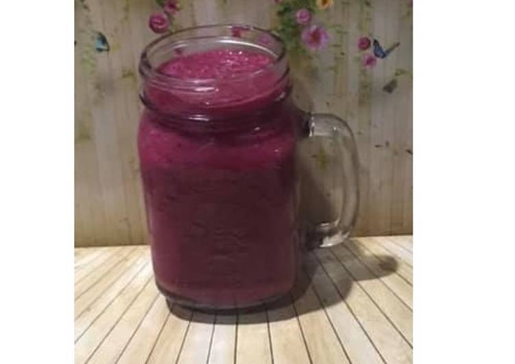 Cara Gampang Membuat Diet Juice Kale Dragon Fruit Lemon Mango Raspberry, Menggugah Selera