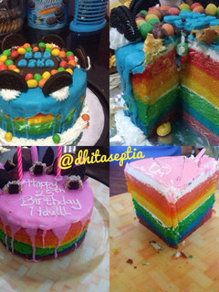 Foto resep Rainbow Steamed Cake
