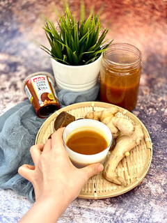 A picture of Jamu Kunyit Asam - Turmeric Tamarind Tonic Drink.