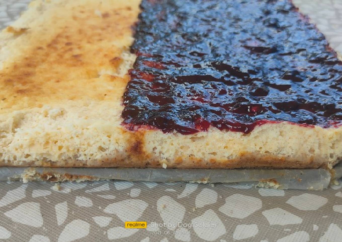 CheeseCake Fit con mermelada de Frutos del Bosque 0%