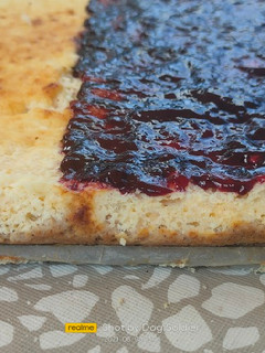 Una foto de CheeseCake Fit con mermelada de Frutos del Bosque 0%