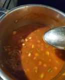 Sopa de garbanzo con nopales y hongos