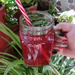 A picture of Rose Mojito | Simple Mug Beverage | Rooh Afza Drink.