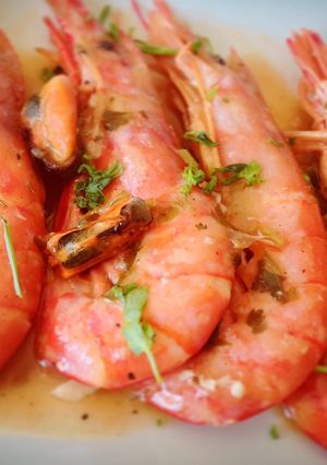 Foto principal de Gambones con salsa y mejillones