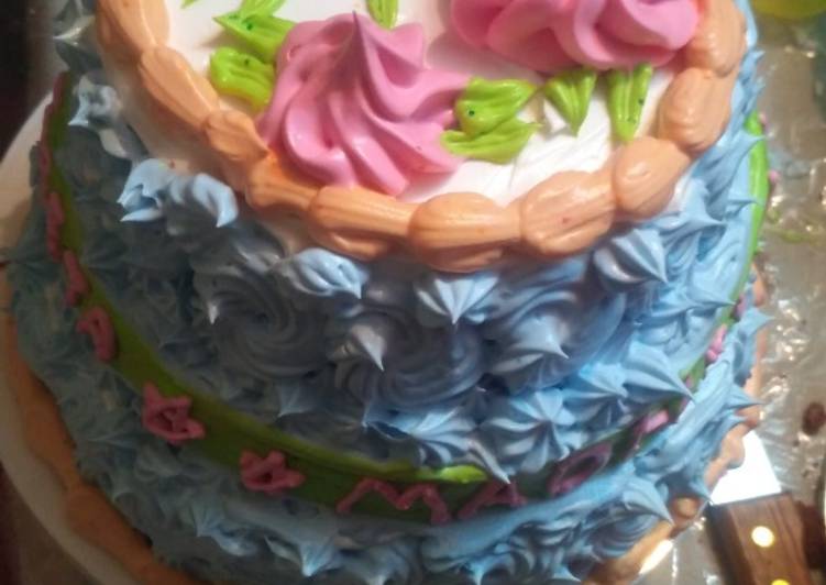 How to Prepare Yummy 3 tier drum cake