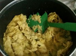 Una foto de Chilaquiles verdes de totopos