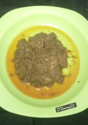 Foto resep Rendang daging sapi bumbu instan