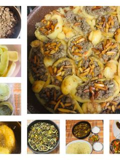 صورة لوصفة قوارب البطاطا مع الخرشوف محشيه